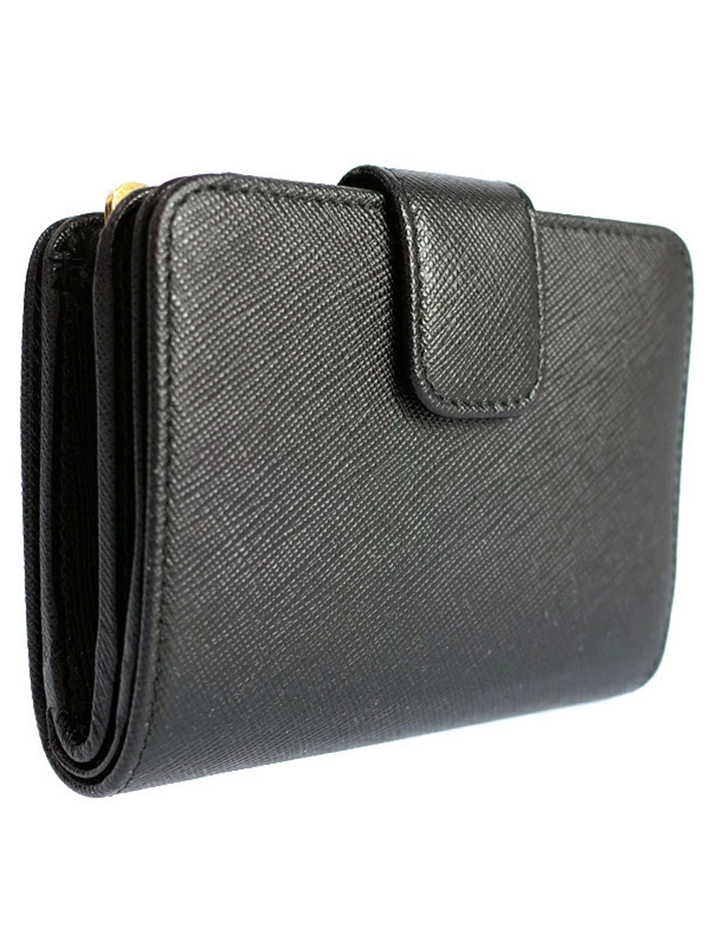 Prada fold wallet short Bi Black